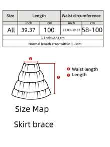 1 pieza Enagua sólida y elegante para novia, para ropa de mujer de fiesta de boda en otoño - Blanco - Ver 4