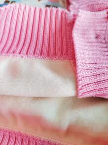 enmi bear Girls' Knitted Cardigan, Fashionable Baby Korean Style, Young Girl Winter Warm Fleece Jacket