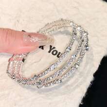 1pc Multi-Layer Wrapped Rhinestone Bracelet, Fashion & Elegant Tennis Bracelet - Bracelet - View 6