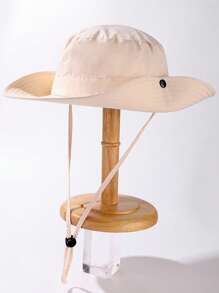 男士防水太阳帽宽边可折叠户外网眼钓鱼渔夫帽 UPF 50+ 防紫外线钓鱼徒步海滩花园 - 彩色 - 查看 10