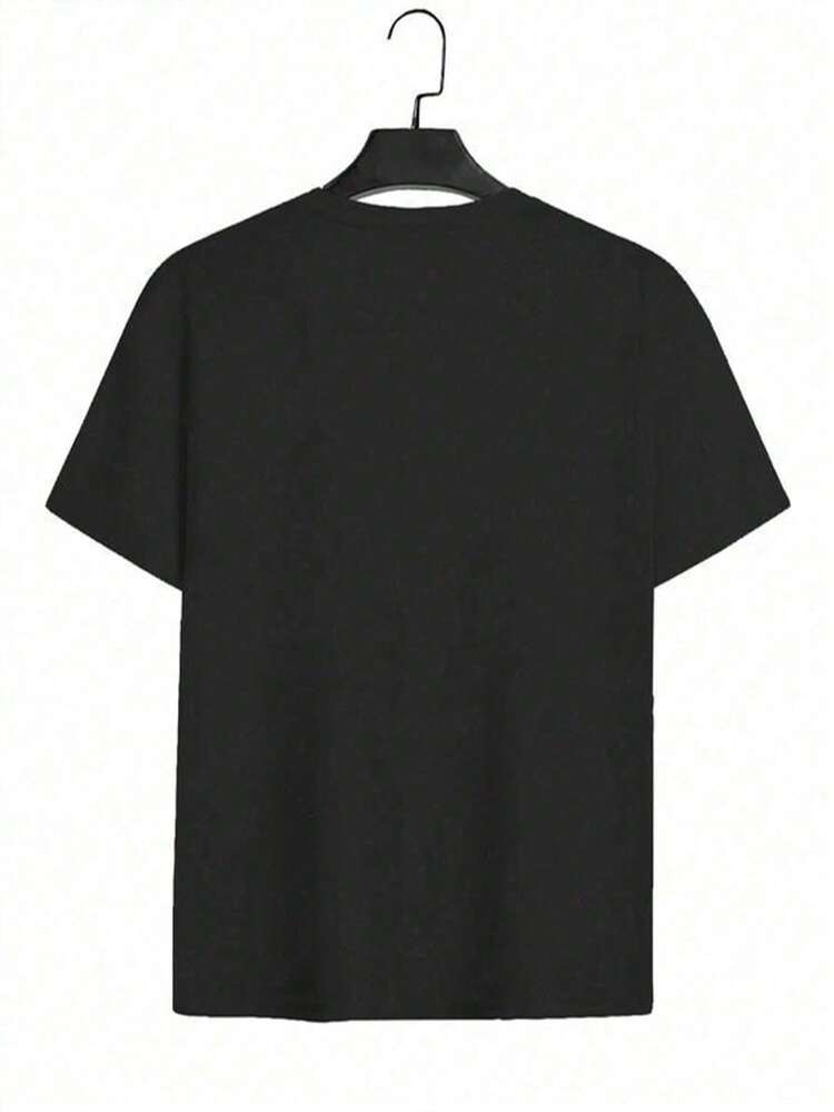 Black T Shirt Black Jersey Japanese Style  Ganyu-Uni Clothing - 黑色 - 查看 5