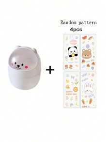 1 Hộp Nhựa Bảo Quản, Thiết Kế Hoạt Hình Chống Bụi Để Bàn Hộp Bảo Quản Cho Gia Đình - trắng - Xem 12