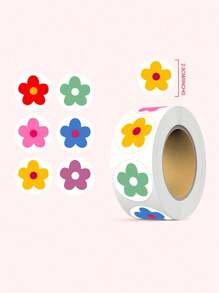 500 pezzi Rotolo di adesivi con fiori carini in vinile, adesivi per scrapbooking, diario, paraurti di laptop, skateboard, bottiglie d'acqua, computer, telefono, cartoni animati, materiale scolastico, ritorno a scuola