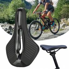NetHong Bike Saddle Racing Soft Bicycle Seat Saddle Shock Absorption Breathable UK SPOT - Black - View 3