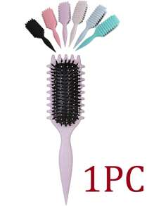 Nuevo set de cepillos para definir el rizado, 1 pieza Cepillo redondo limpiador de cabello, 1 pieza Cepillo moldeador y definidor de rizo para cabello rizado de mujer, diseñado por Candybrush