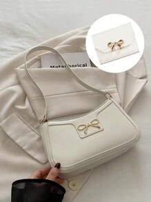 1pc Elegant Women Fashion Crescent Hobo Shoulder Bag - Casual Fashion Faux Leather Underarm Bag With Polyester Lining, Elegant Solid Zipper Handbag, Suitable For All Occasions, Dating, Travel, Travel, Etc., Gift For Girlfriend, Valentine's Day Gift, Expression Of Love - Multicolor - View 4