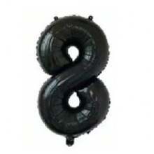 16 英寸黑色字母和数字气球铝箔氦气黑色字母派对气球聚酯薄膜气球字母和数字气球铝箔适用于生日婚礼周年派对装饰 - 黑色 - 查看 37