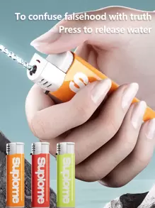 1 Piece Creative Prank Toy, Lighter Shaped Water Gun, Funny Mini Spray Gun, Joke Gift!