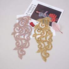 1 Peça Aplique Bordado, Para Acessório de Decoração de Vestido Feminino DIY com Pérolas