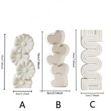 NJCHARMS 1PC White Heart Shaped Ceramic Vase, Heart Shaped Vase, Bohemian Vase, Valentine's Day Decorations Vase, For Office, Bedroom, Mantelpiece And Other Desktop Decorations, Decorative Choices Ideal For Weddings Special Occasions Rama Rama Gifts Birthday Graduation Home Decor Room Decor Flower Vase Glass Vase