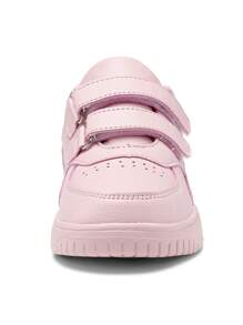 1 双儿童钩环低帮滑板鞋，女孩校园休闲运动鞋 - 粉色 - 查看 5