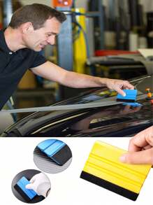 10-częściowy zestaw aluminiowych ściągaczek do przyciemniania szyb samochodowych z filcową krawędzią do przyciemniania szyb samochodowych, w zestawie plastikowa skrobaczka