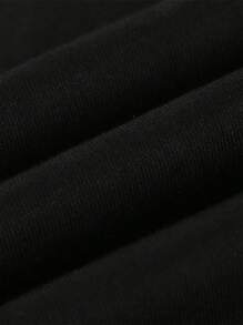 Men's Summer Pure Cotton T-Shirt With Unique Patterns, Simple And Fashionable Street Style - Black - View 5