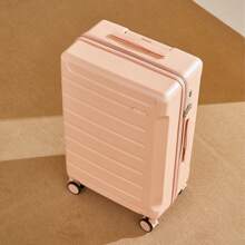 New Multi-Function Travel Suitcase 20"/24" Large Capacity Password Lock Luggage Trolley Case, Men Travel Essential - Pink - View 3