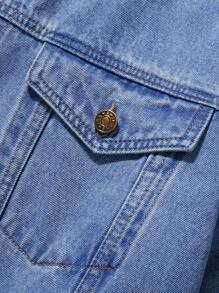 Men's Long Sleeve Classic Versatile Slim Fit Denim Jacket, Fall