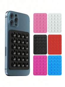 1/2/3/4pcs硅胶吸盘方形单面硅胶吸盘多功能手机皮套硅胶手机吸盘支架 - 彩色 - 查看 14