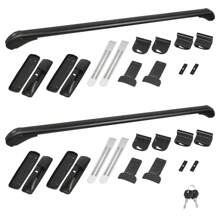 Lockable Aluminium Car Roof Rack Bars Without Rail Anti Theft Luggage Carrier - Black - View 10