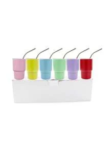 Double Layer Stainless Steel 3oz Mini Color Portable Cute And Compact Car Cup - Multicolor - View 22