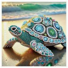 1 件 DIY 5D 特殊形状钻石艺术画，适合初学者，海龟钻石艺术套装，适合成人，水晶水钻钻石艺术画，适合家庭墙壁装饰礼物 - 海龜 - 查看 11