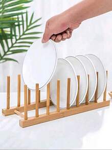 1 st. Houten bestek opbergrek, afdruiprek, afdruiprek