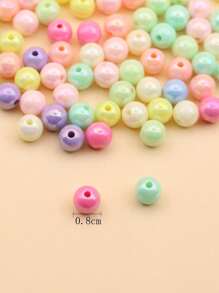100 颗彩色圆珠，适合 DIY 珠宝配件