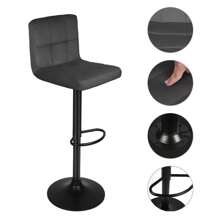 Barhocker 2er Set Barstühle  , Höhenverstellbar, Drehstühle, Küchenstühle mit Rückenlehne und Fußstütze, Robuster Metallrahmen, gemütliche PU weiche Sitzfläche