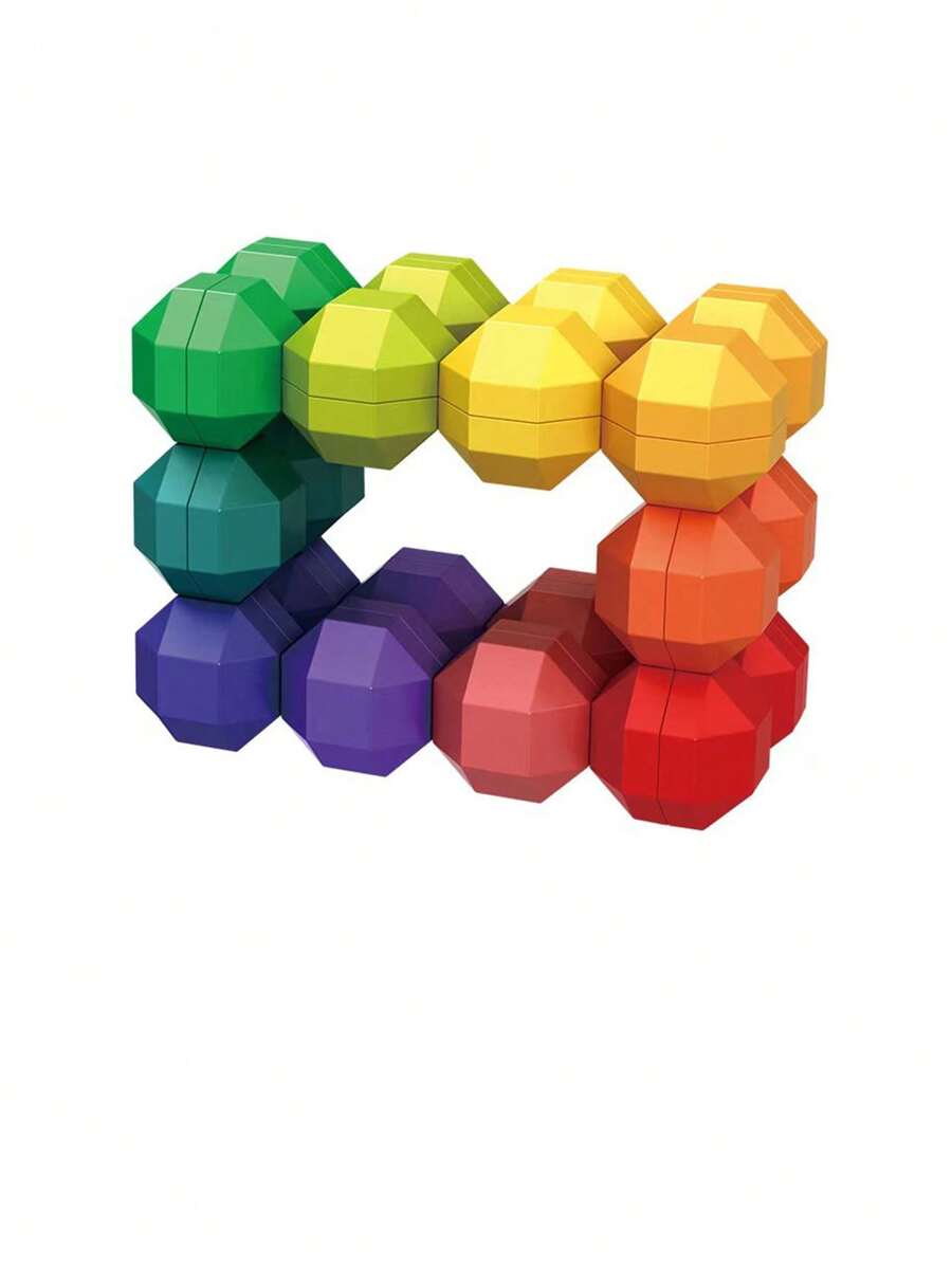 适合儿童幼儿感官坐立不安玩具、自闭症旅行玩具拼图球注意力缺陷多动障碍小型安静酷炫减压玩具圣诞礼物玩具适合 3 岁以上男孩女孩 - 彩色 - 查看 1