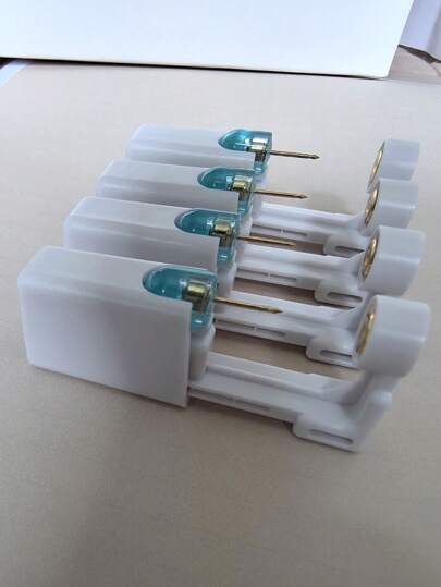 1-24pcs Disposable Easy-To-Use Painless Nose & Ear Piercing Gun, Suitable For Women Piercing Jewelry Accessories