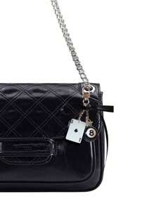 Y2k Black Six Sided Dice Billiards Rhinestone Star Playing Cards Pendant, Bag Decoration, Black Bow Ribbon Decoration Keyrings Bag Pendant,Spade And Peach Card Decorative Pendant,Kawaii Faux Pearl Bowknot Bag Charm Keychain, Ins Style Heart Pendant Keyring Keychain,A Gift Suitable For Billiards And Card Enthusiasts, Friendship & Couples Gift, Bag Accessories,Novelty Gift For Family And Friends,﻿Mother's Day Gift - Multicolor - View 4