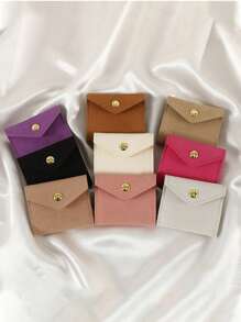 1件装奢华麂皮首饰卷式收纳盒 - 高级耳环、戒指、耳钉、项链收纳盒 - 小巧便携，保护性强，是度假、旅行的理想之选，女士首饰盒，首饰收纳盒