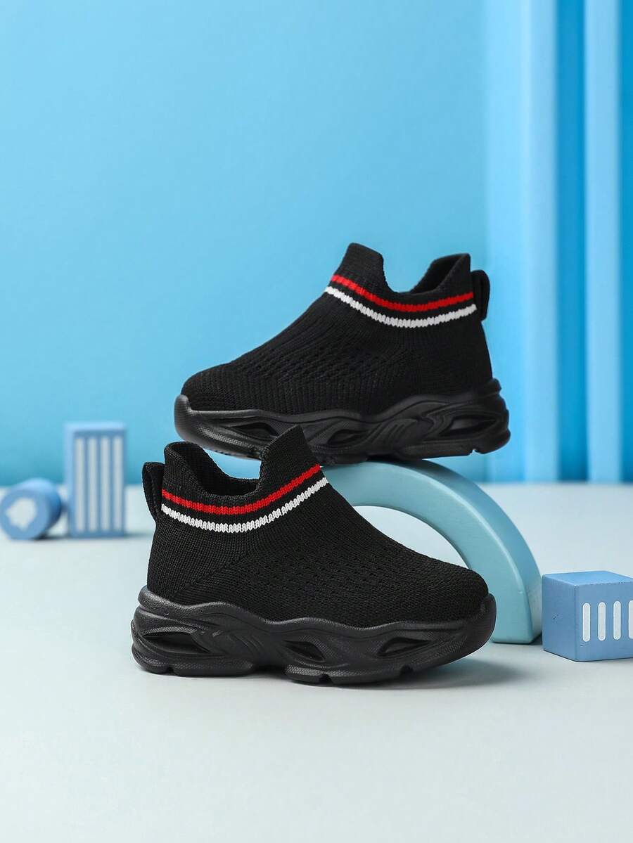 Infant Baby Casual Shoes All Season Breathable Soft Durable Versatile Slip-On Walking Shoes Sports Sneakers - Black - View 1