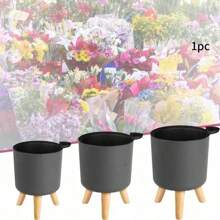 Nordic Style Modern FlowerPot Wooden Leg Bedroom Living Room Floor Plants Bracket Planting Pots Balcony Bonsai Home Garden Decor - Type2 - View 9