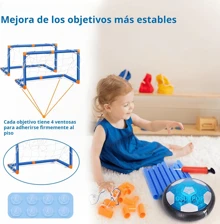 Portería de fútbol deportiva Juego de porterías de fútbol para niños 6 piezas, dos porterías, un cable de carga, un balón luminoso, una bomba hinchable, un balón hinchable, apto para interior y exterior, juguetes educativos - juego de 6 piezas - Ver 5