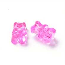 50/100/200pcs Acrylic Gummy Bear Beads, Vibrant Mixed Colors, Glossy Transparent Spacer Beads Suitable For DIY Jewelry Making, 11x16mm - Variety Of Clear Colors, Ideal For DIY Bracelets And Jewelry