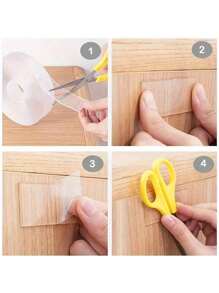 5/1pc 重型双面胶带-可重复使用，无痕，强力粘性，多用途，可拆卸和清洗，用于千斤顶板、挂钩、地垫、壁画、双面胶带固定