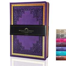 256-Page Lined Notebook,100gsm Paper Thick Diary Journal,Vintage Style PU Leather Hard Cover Notebook With Elastic Band,B6 Size 5.1" X 7.1",School Supplies,Back To School - B6 - View 9