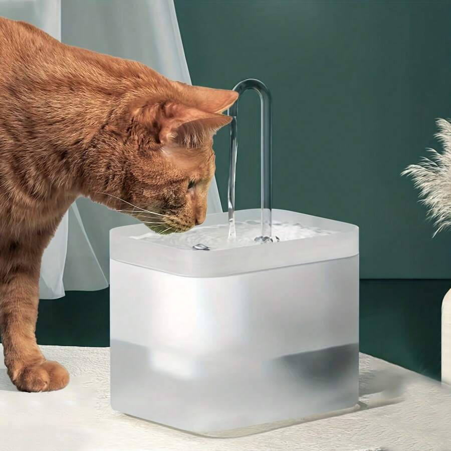 1.5L Automatic Circulating Cat Water Fountain, Flowing Pet Drinking Bowl For Cats And Dogs - Multicolor - View 1
