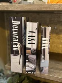 Kit With 3 Fake Books Desk Book Organizer Box Decorative Object Holder - DECORACAO - View 3