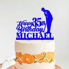 1Pc Personalized Golfing Cake Topper, Golf Birthday Cake Topper, Golf Player Birthday Decorations, Male Retirement Cake Topper, Golf Theme Party - Multicolor - View 13