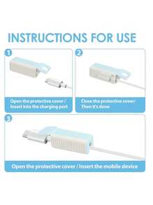 5 PCS Charging Cable Protective Covers, Mobile Data Cable Protectors, Anti-Break Charging Cable Covers With Dust Caps Travel Essentials Travel Accessories Travel Must Haves - Multicolor - View 10