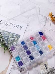 28-Slot Diamond Painting Kit Storage Box, Practical Multifunctional Organizer - White - View 6