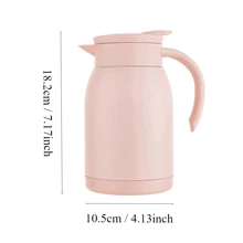 1 pieza Cafetera de 900ML/31.7oz con botón de presión para agua caliente, termo aislado al vacío, cafetera de acero inoxidable 304 para uso doméstico y vuelta al colegio