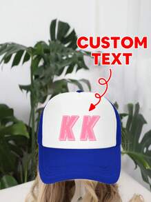 [Customized] 1pc Customizable Baseball Cap With Printed Photo, Logo, Or Text, Unisex Trucker Hat Design, Suitable For Parties, Holidays, Anniversaries - Multicolor - View 7