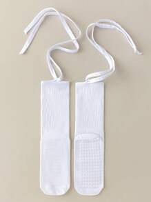 1 Paar rutschfeste Yoga Pilates Ballett Socken mit Kreuzriemen, geeignet für Yoga/Tanz/Sportoutfit, entworfen für Mädchen