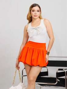 Shorts para mujer - Naranja - Ver 2
