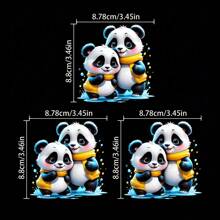 1/2/3 Pieces Giant Panda Motif Iron-On Transfer Stickers, Suitable For Washing On T-Shirts, Masks, Vests, Jackets, Hoodies, Pillows, Jeans, Backpacks, And More