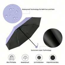 1pc Mini Foldable Umbrella UV Protection Mini Sun Umbrella Dual Use Portable Box To Store Sunshade Umbrella Mini Umbrella