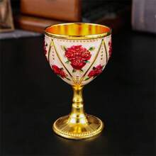 1pc Rose Design Stemware Glass, Suitable For Wine, Juice, Beverage, Water, High-End Restaurant And Home Use, Multi-Color Options, Decorative Tabletop Craft