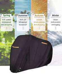 Funda Para Moto Impermeable Cubierta Para Moto Lona Moto Color Negro, Cubierta de motocicleta - Negro - Ver 8