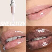 HUDA BEAUTY Lip Gloss Plumper For Fenty Beauty High-Shine Non-Sticky Formula With Vitamin E Lip Filler Effect & Hydrating Gloss 0.13 Oz/3.9 ML-Faux Filler Shiny Non-Sticky Lip Gloss-Size 0.13 Oz / 3.9 ML - She Glitzy - 查看 4